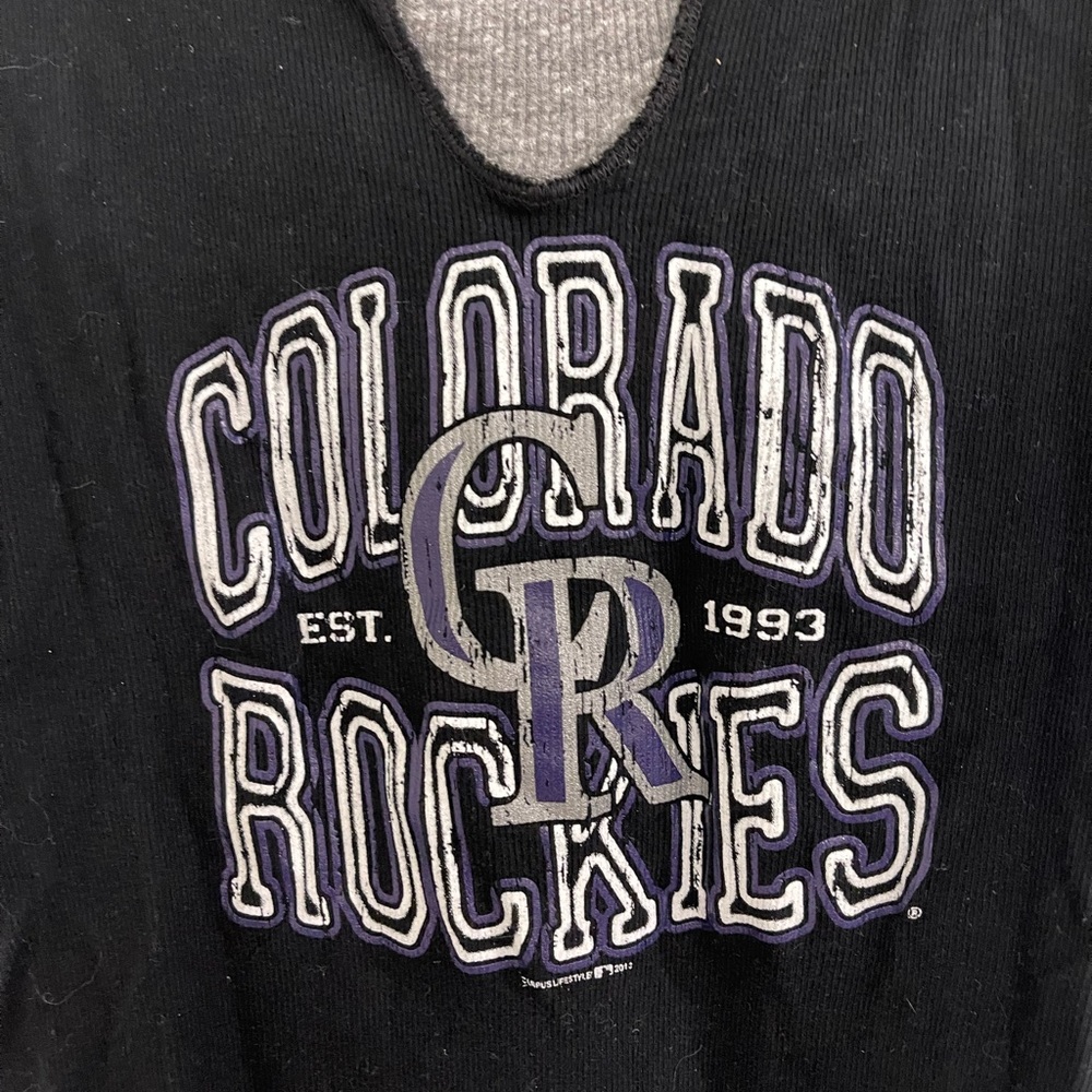 Vintage‎ Colorado Rockies Sporty Baseball Women's  Tank Top - Picture 2 of 4